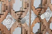 Wardrobe Mango Wood & Mirror Natural
