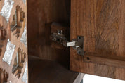 Wardrobe Mango Wood & Mirror Natural