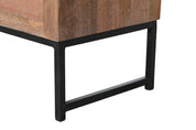 Wardrobe Mango Wood & Mirror Natural