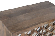 Mango Wood Console Table With Mirror Natural