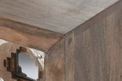 Mango Wood Console Table With Mirror Natural