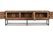 TV Unit Recycled Teak Wood 3 Doors