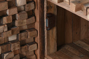 TV Unit Recycled Teak Wood 3 Doors