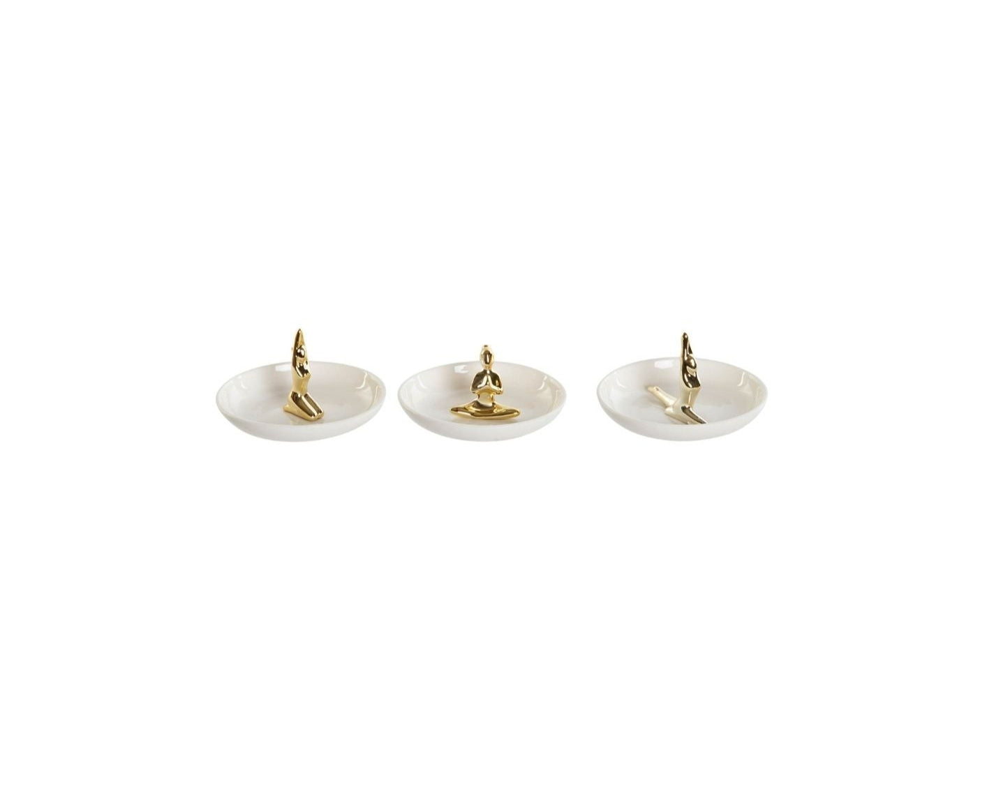 Ceramic Valet Tray – Yoga Design (Set of 3)