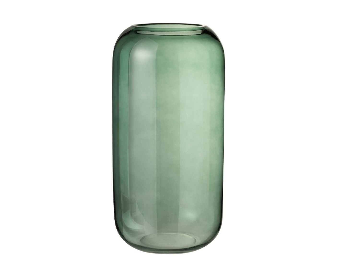 Vase Cylinder Glass Green Large