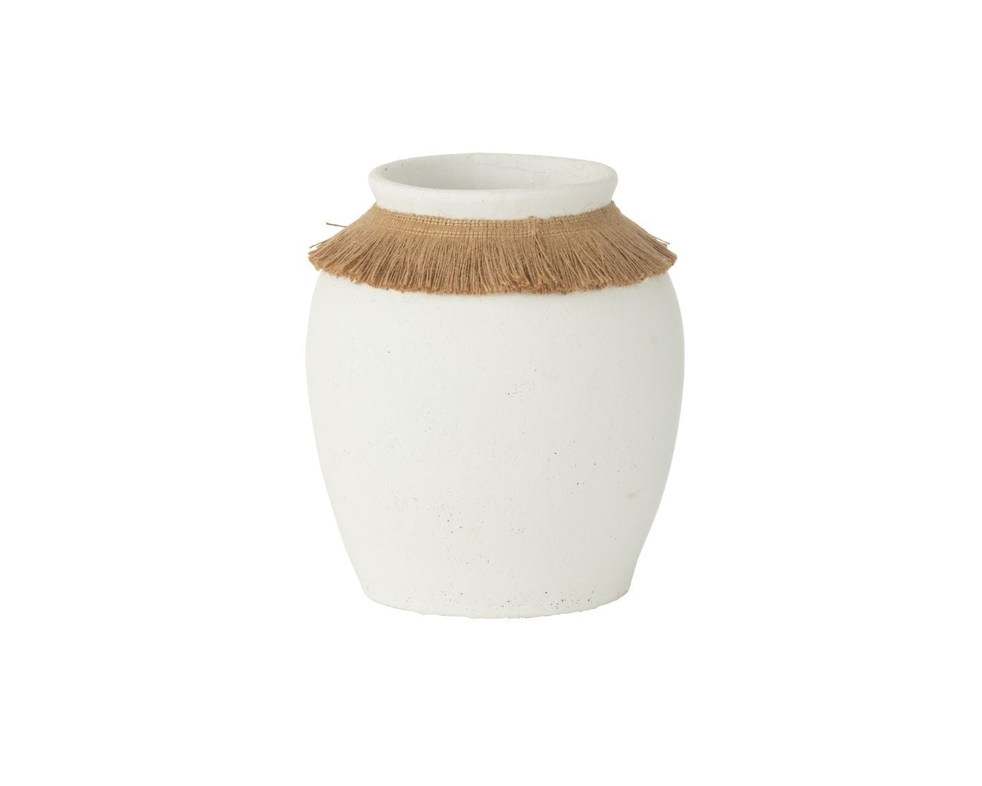 Vase Ibiza Clay Reed White Natural Medium
