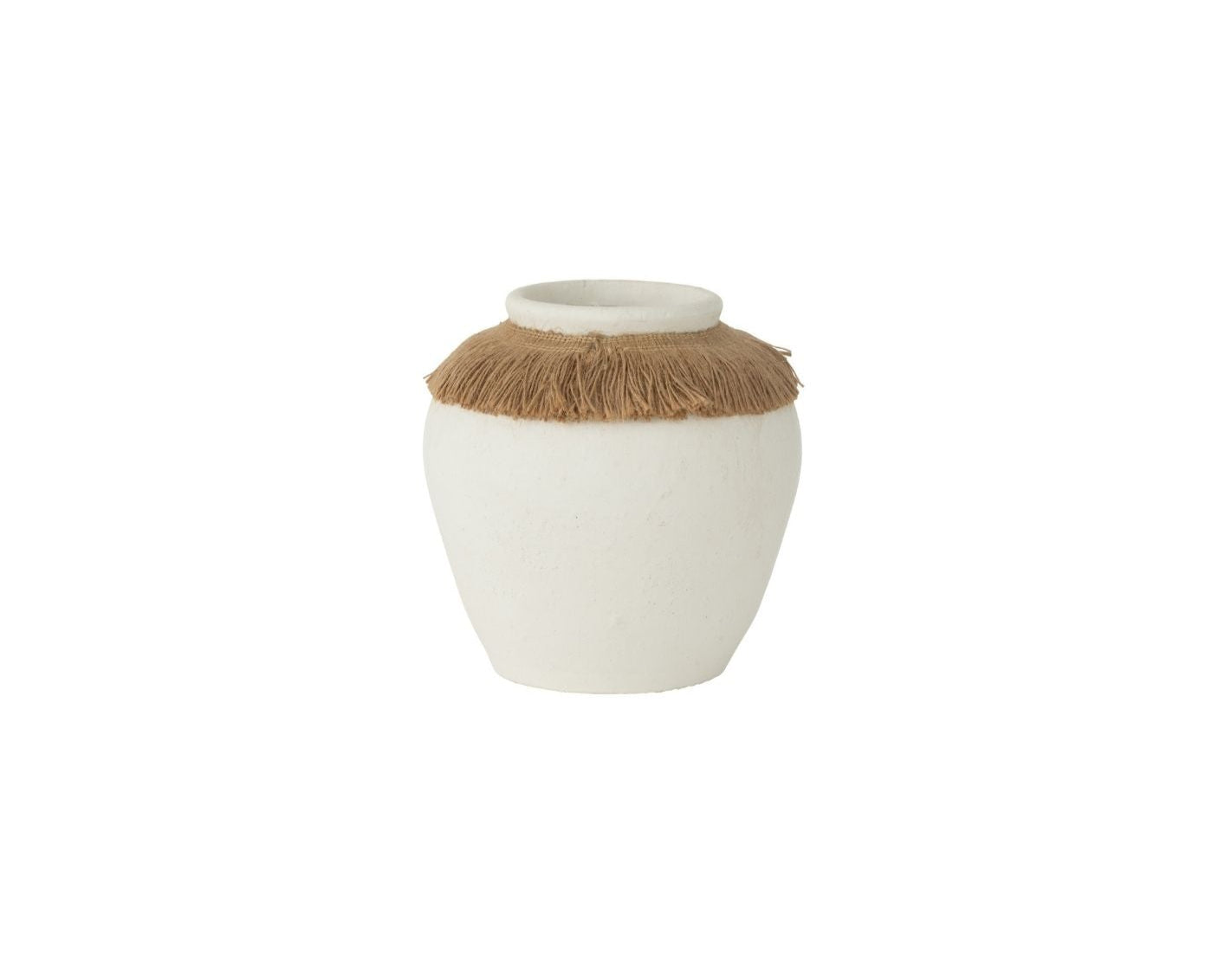 Vase Ibiza Clay Reed White Natural Small