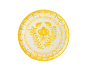 Plate Granada Ceramic White/Yellow