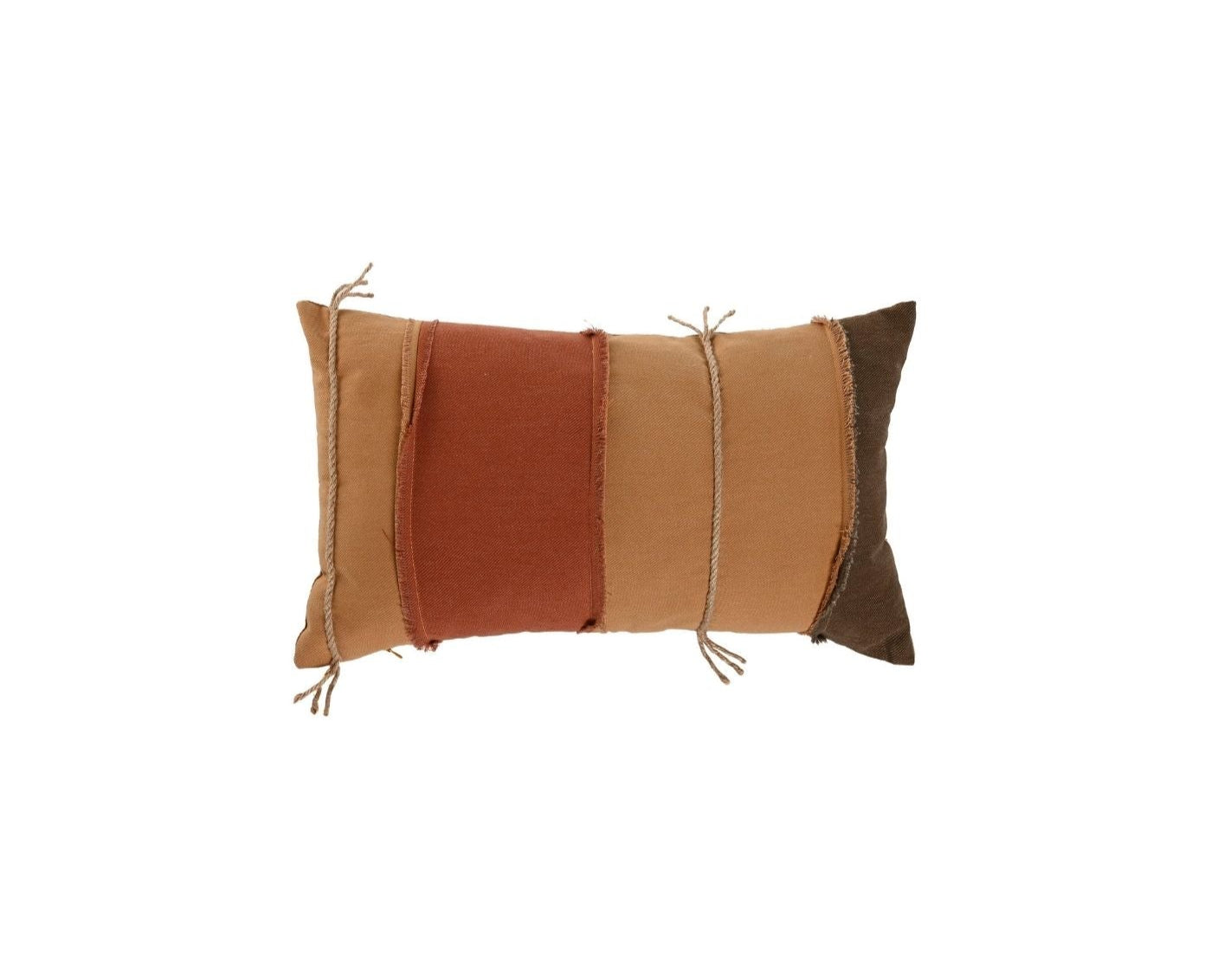 Cotton Cushion Brown Patchwork