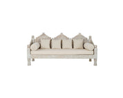 Sofa Mango Wood & Polyester White