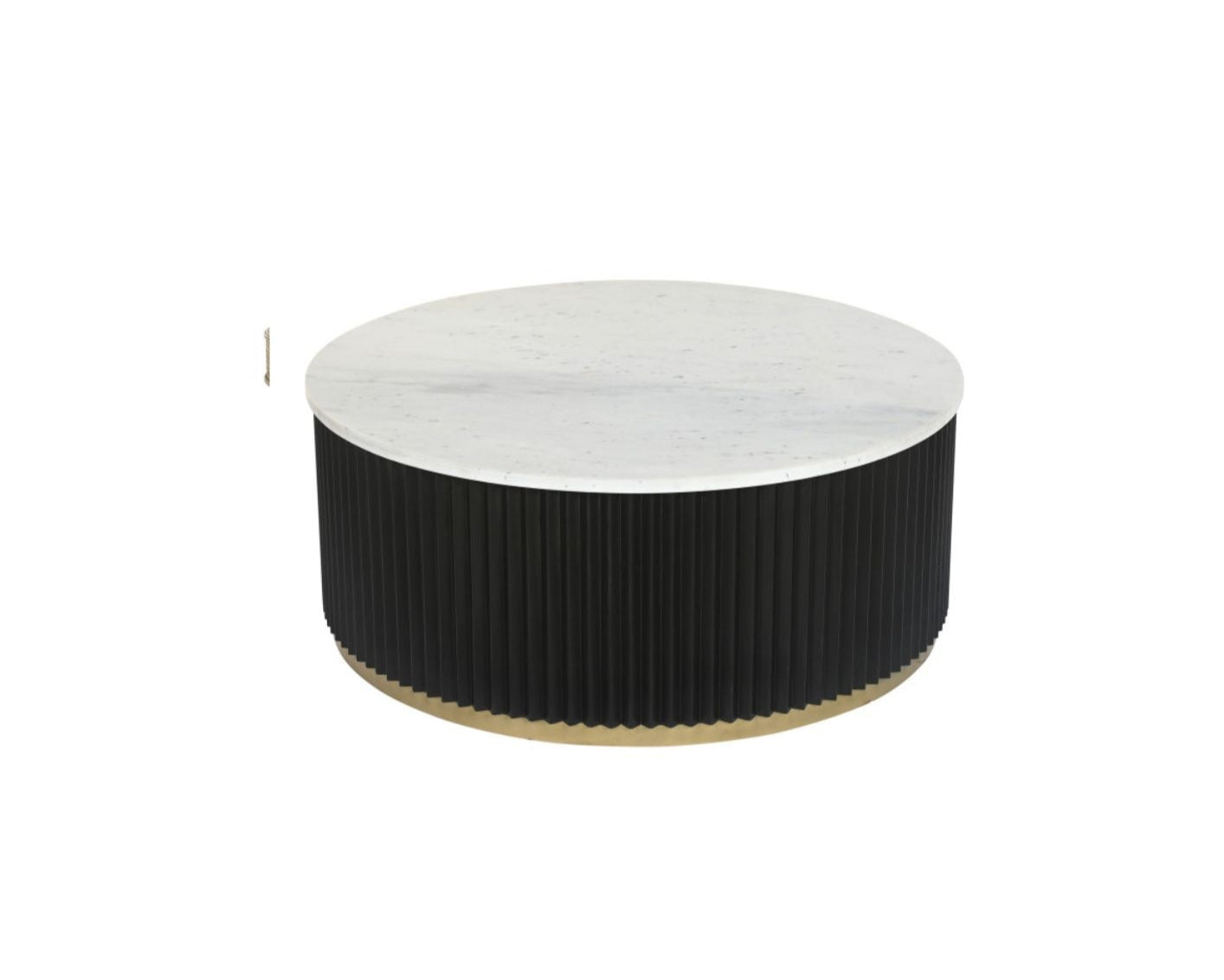 Coffee Table Metal Marble Black