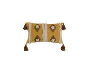 Cotton Cushion Mustard Embroidery