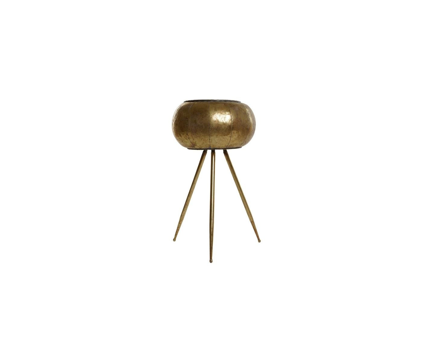 Metal Planter Aged Gold