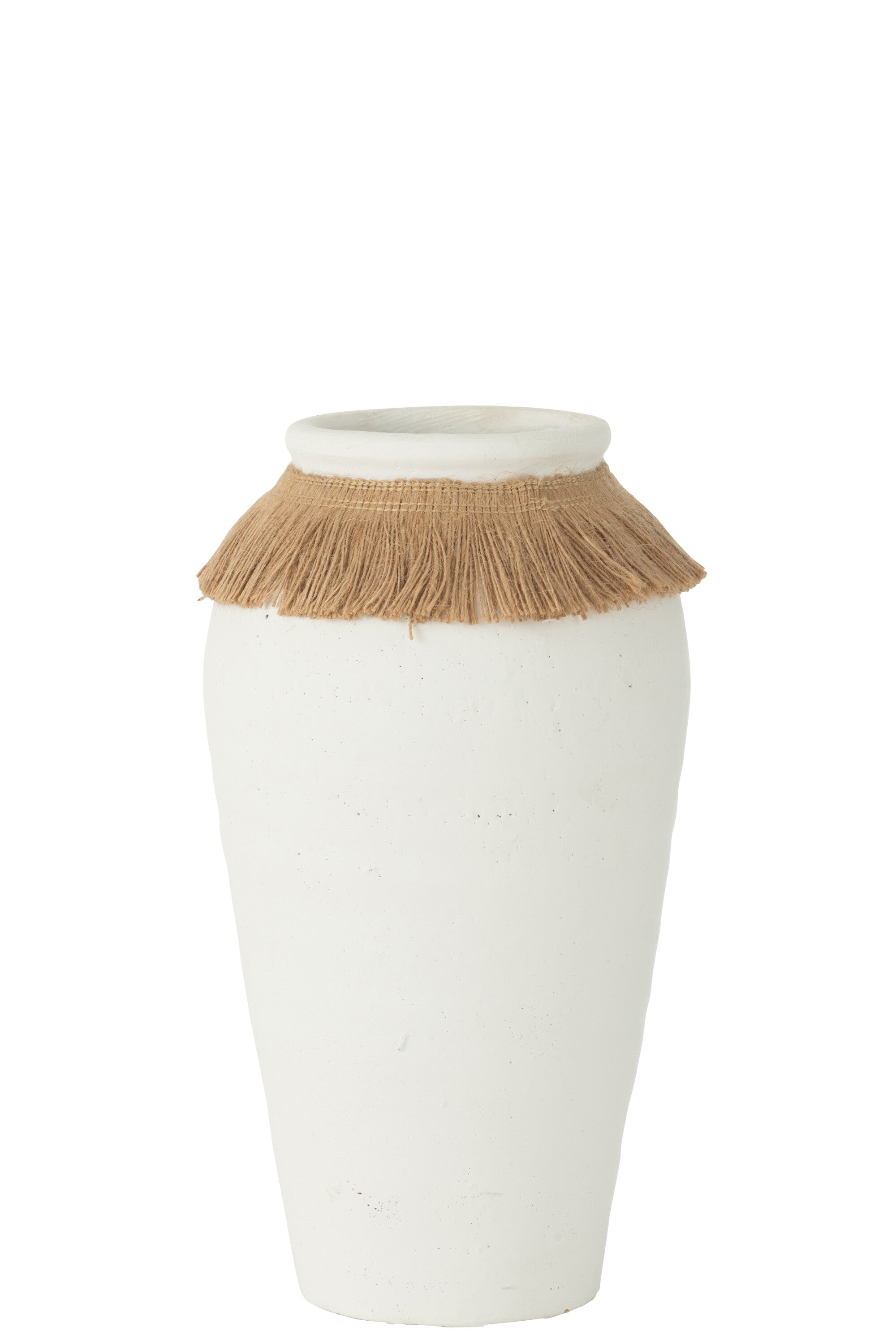 Vase Ibiza Clay Reed White Natural Large