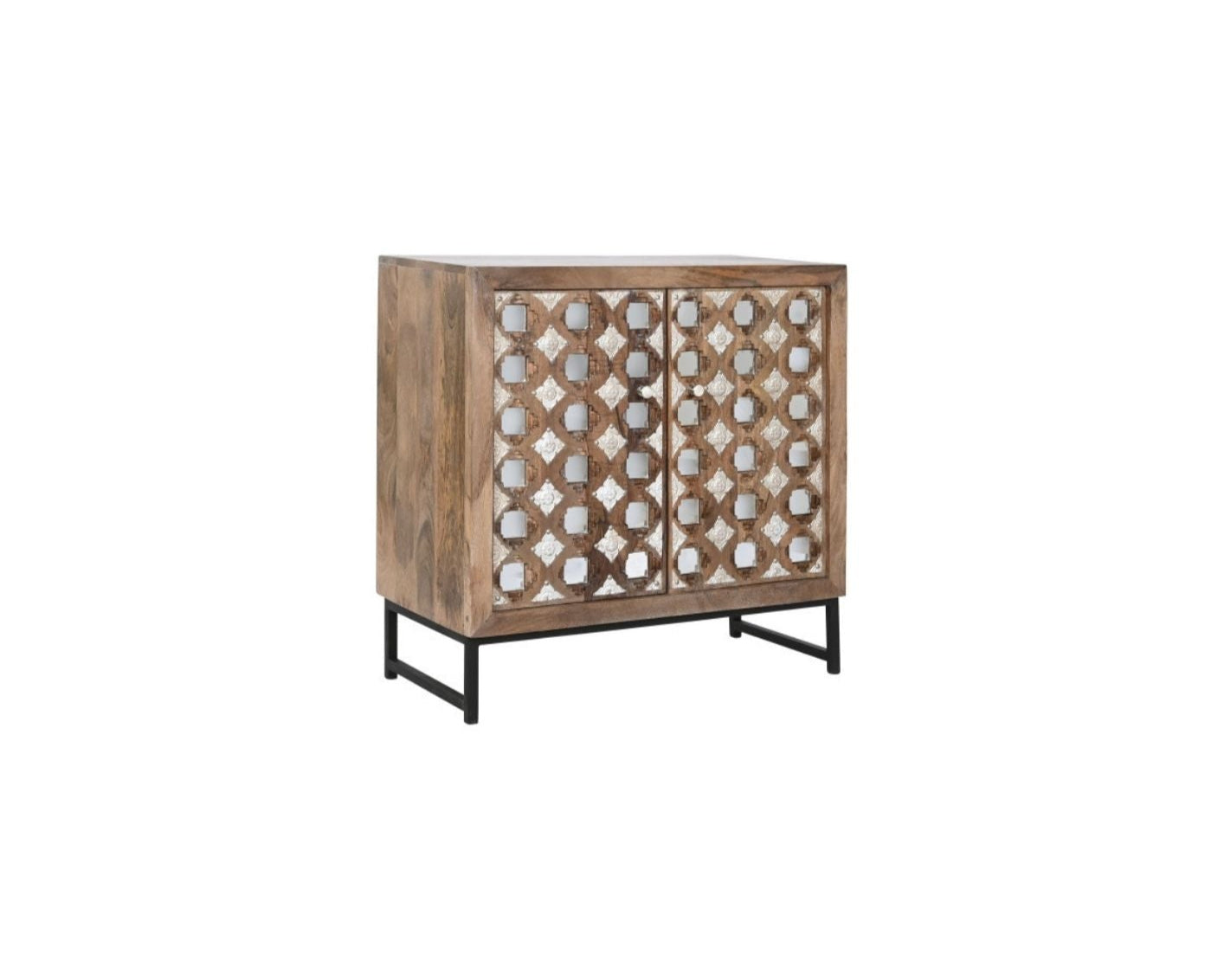 Mango Wood Console Table With Mirror Natural