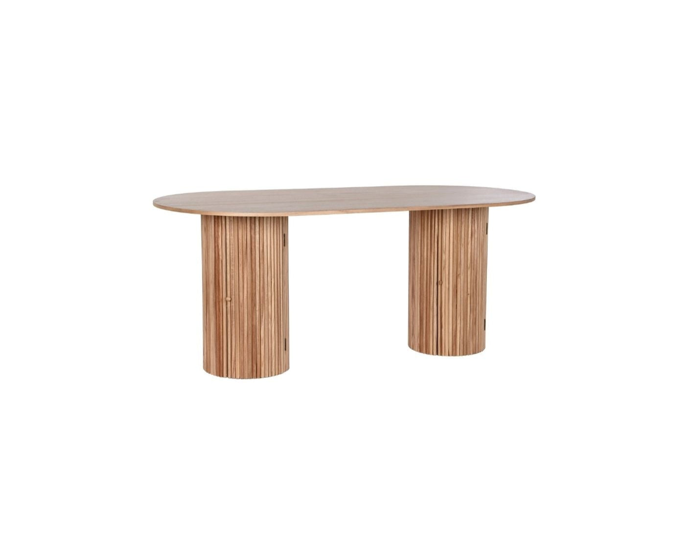 Oval Dining Table Paulownia With Doors
