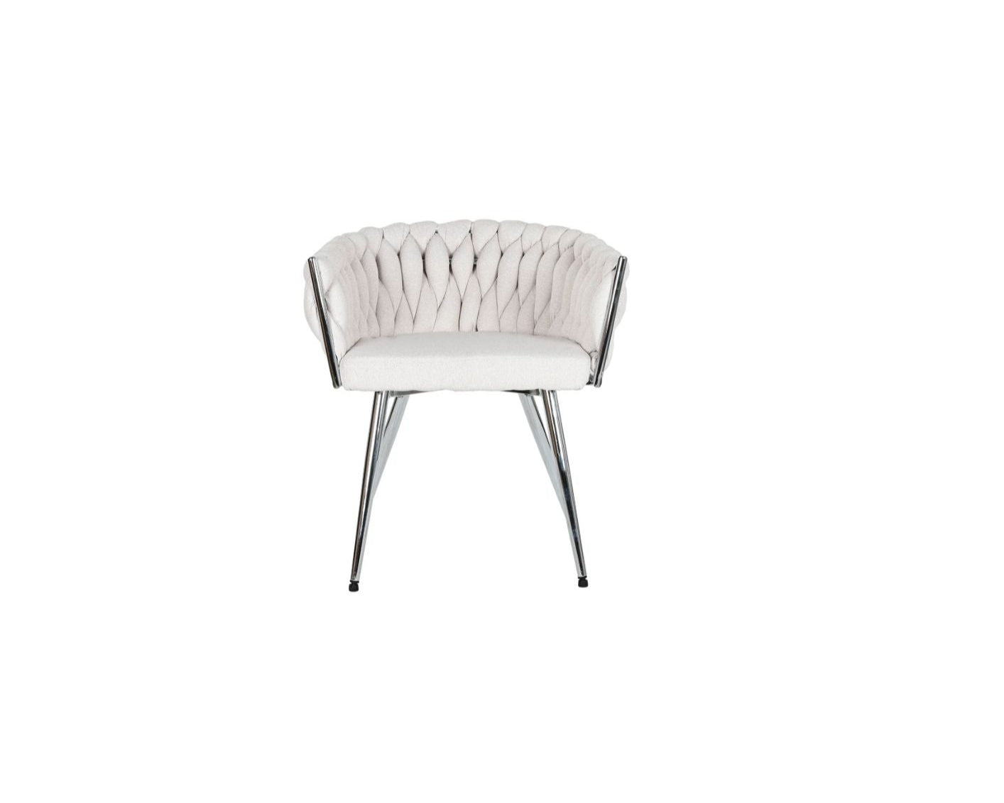 Chair Polyester & Metal Woven Beige