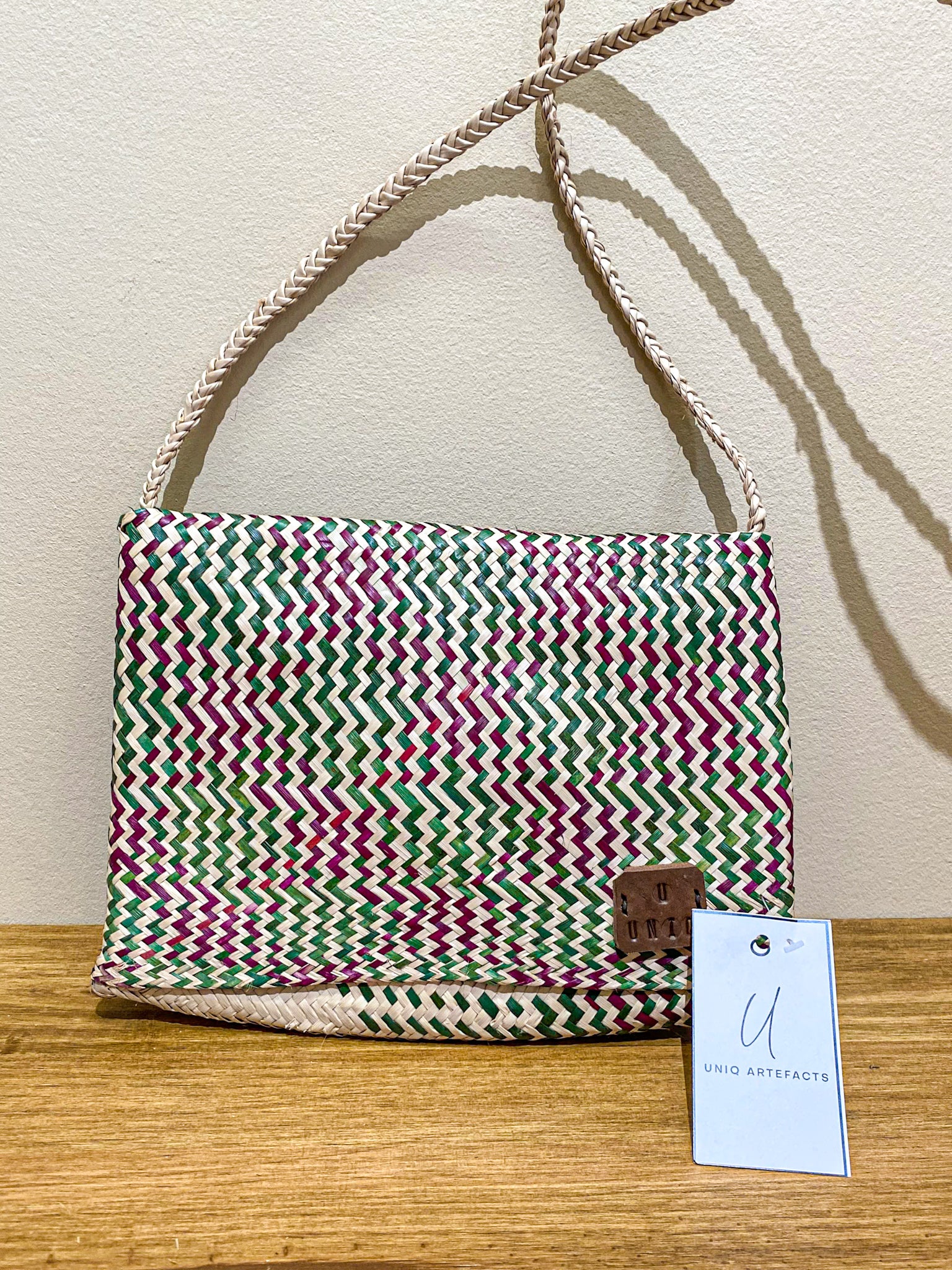Handwoven Shoulder Bags from Mozambique - S Green