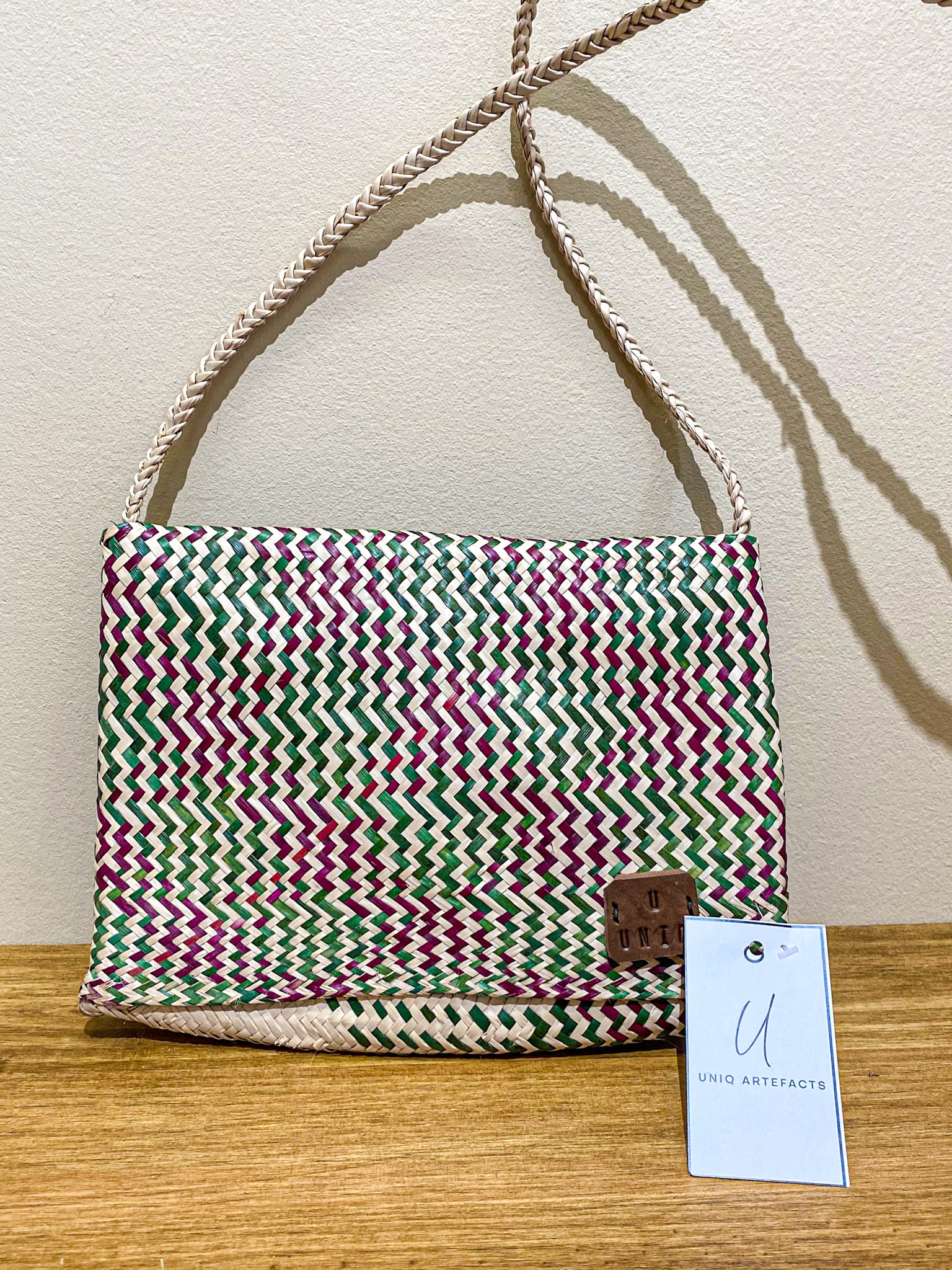 Handwoven Shoulder Bags from Mozambique - S Green