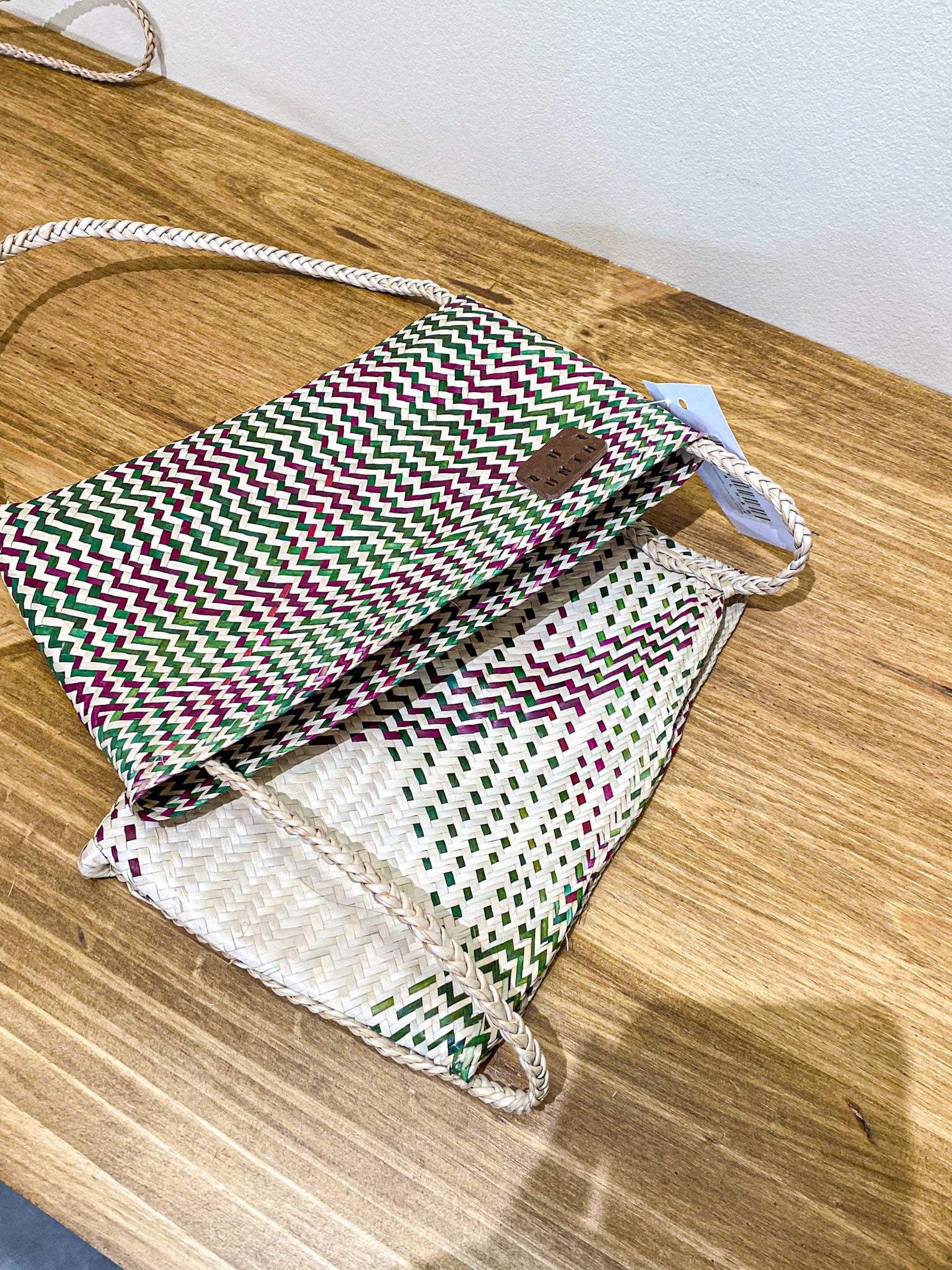 Handwoven Shoulder Bags from Mozambique - S Green
