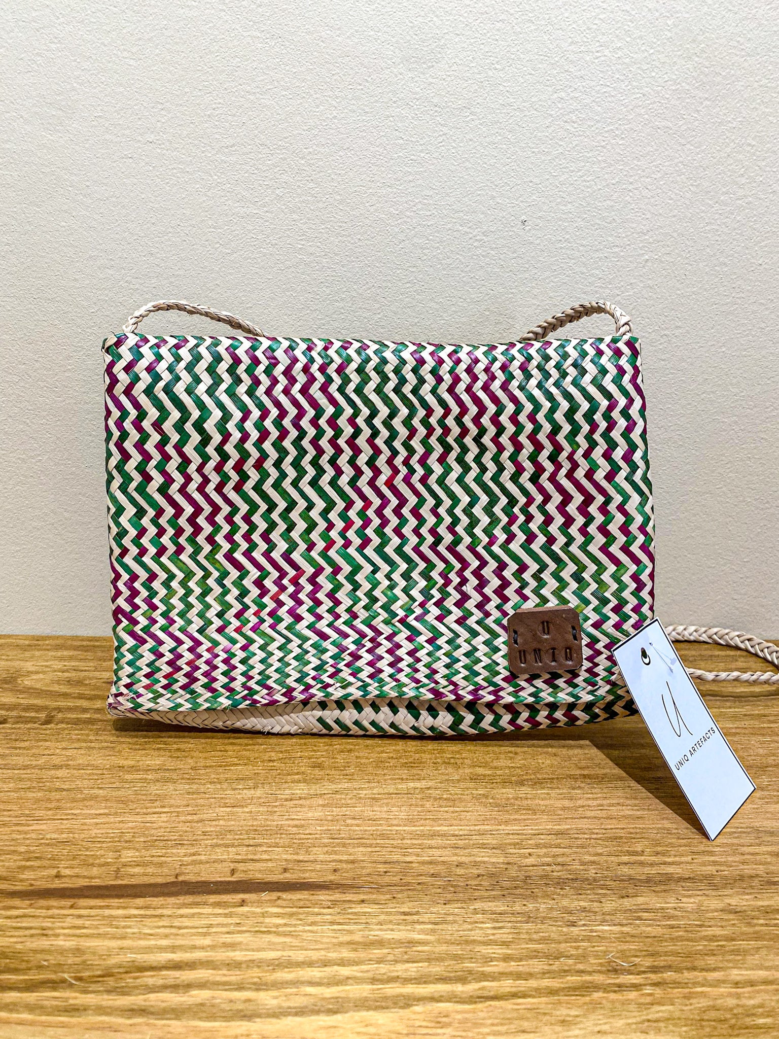 Handwoven Shoulder Bags from Mozambique - S Green
