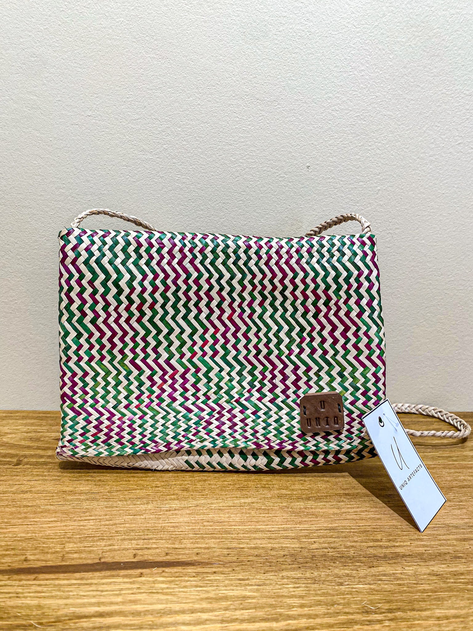 Handwoven Shoulder Bags from Mozambique - S Green