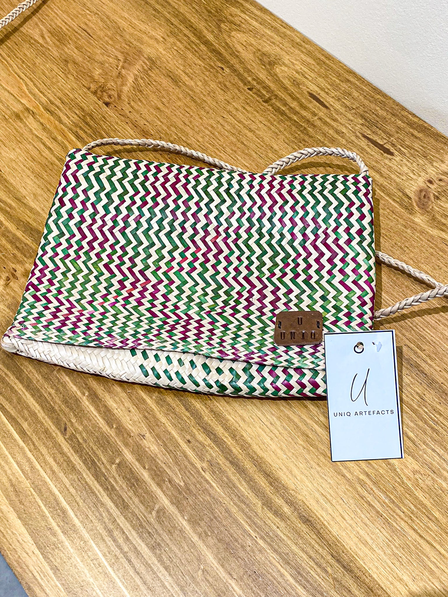 Handwoven Shoulder Bags from Mozambique - S Green