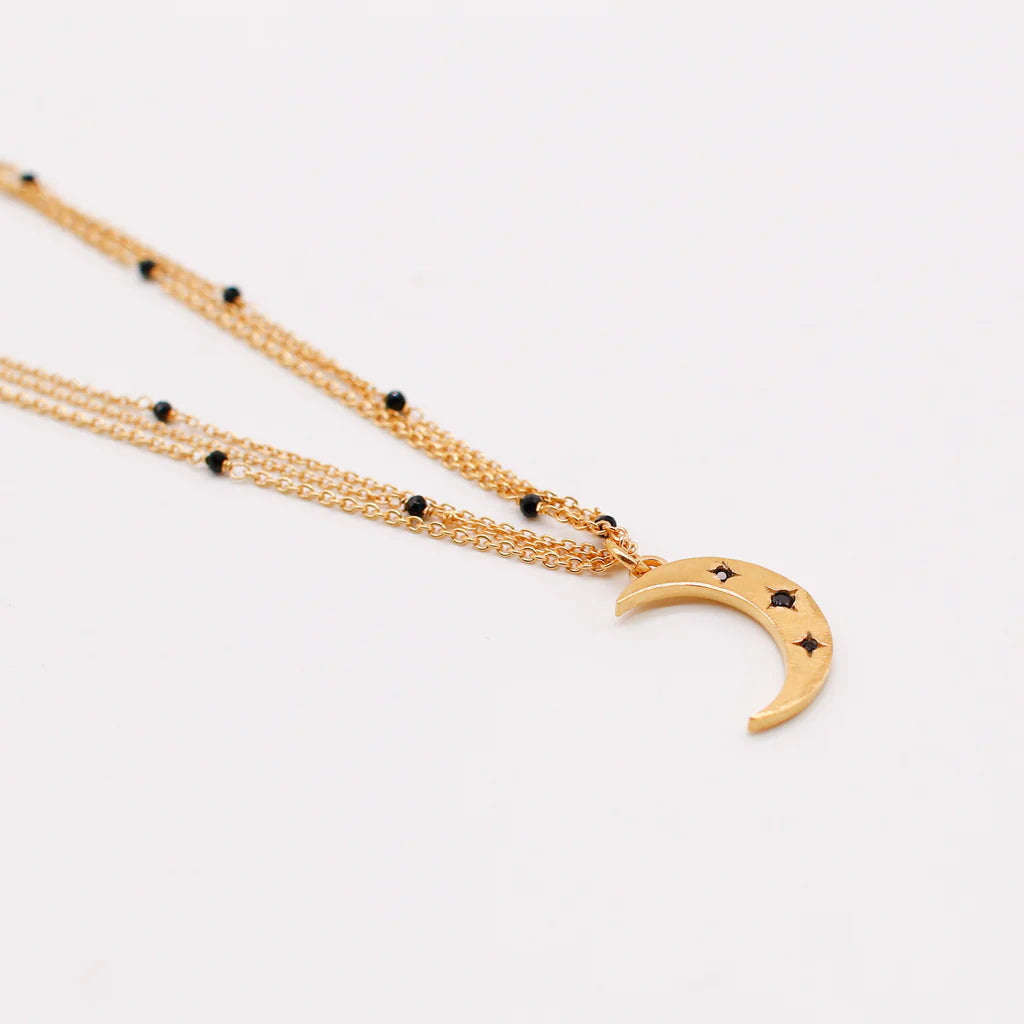 Multi-chain Moon necklace