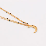 Multi-chain Moon necklace
