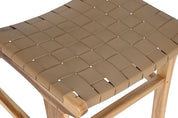 Chair Teak Leather Beige
