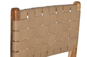 Chair Teak Leather Beige