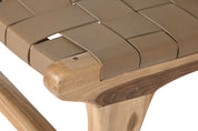 Chair Teak Leather Beige