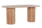 Oval Dining Table Paulownia With Doors