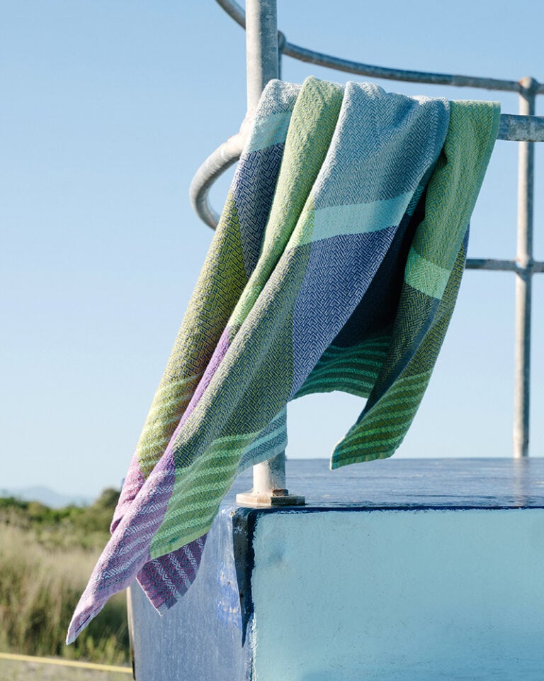 100% Cotton Folly Beach Weave 110x180cm Sea Glass