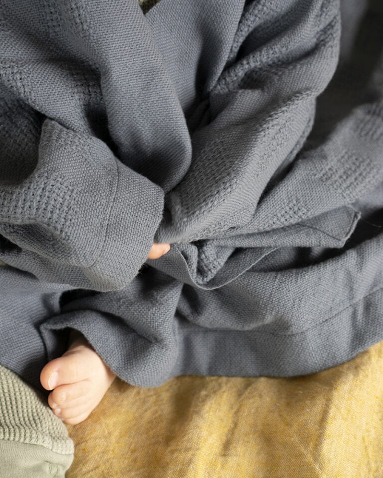 GOTS Organic Cotton Cot Blanket   120x80cm Spruce
