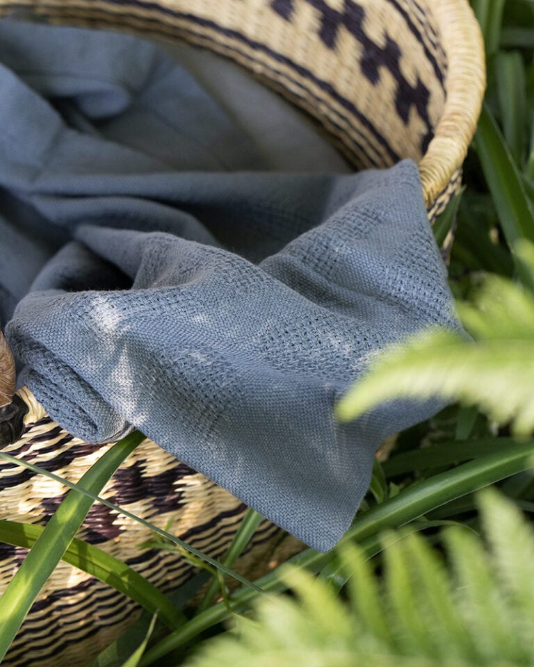 GOTS Organic Cotton Cot Blanket   120x80cm Spruce