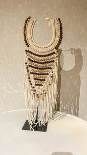 Decorative Necklace Wood and Beads