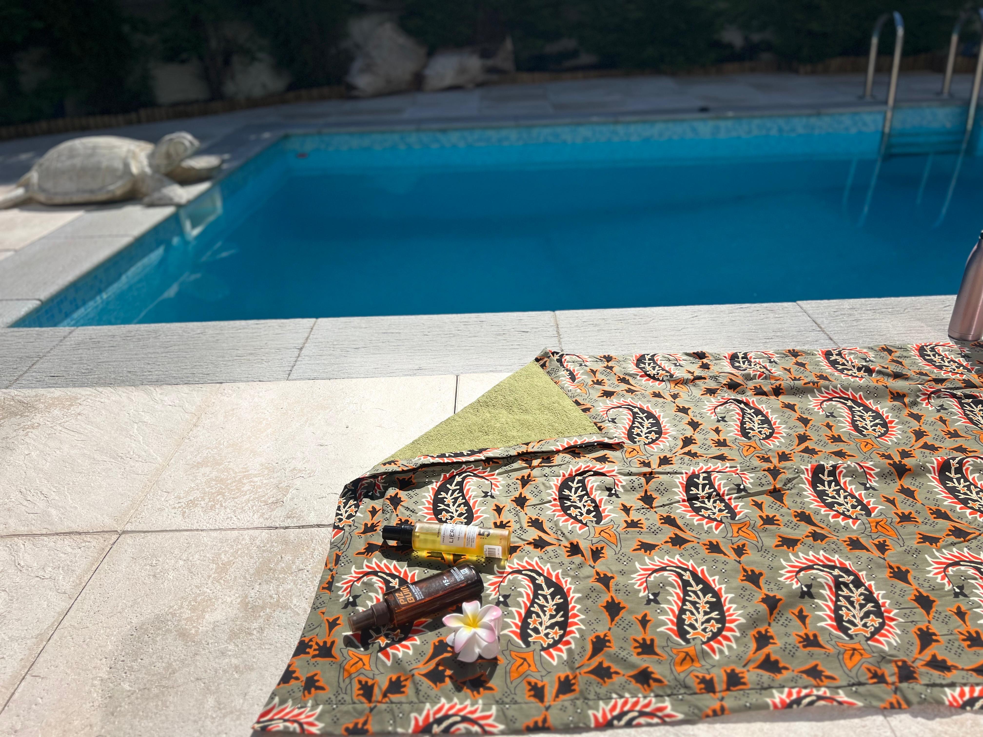 Capulana Cotton Beach Towel – 100% Cotton | 150 x 100 cm - Green