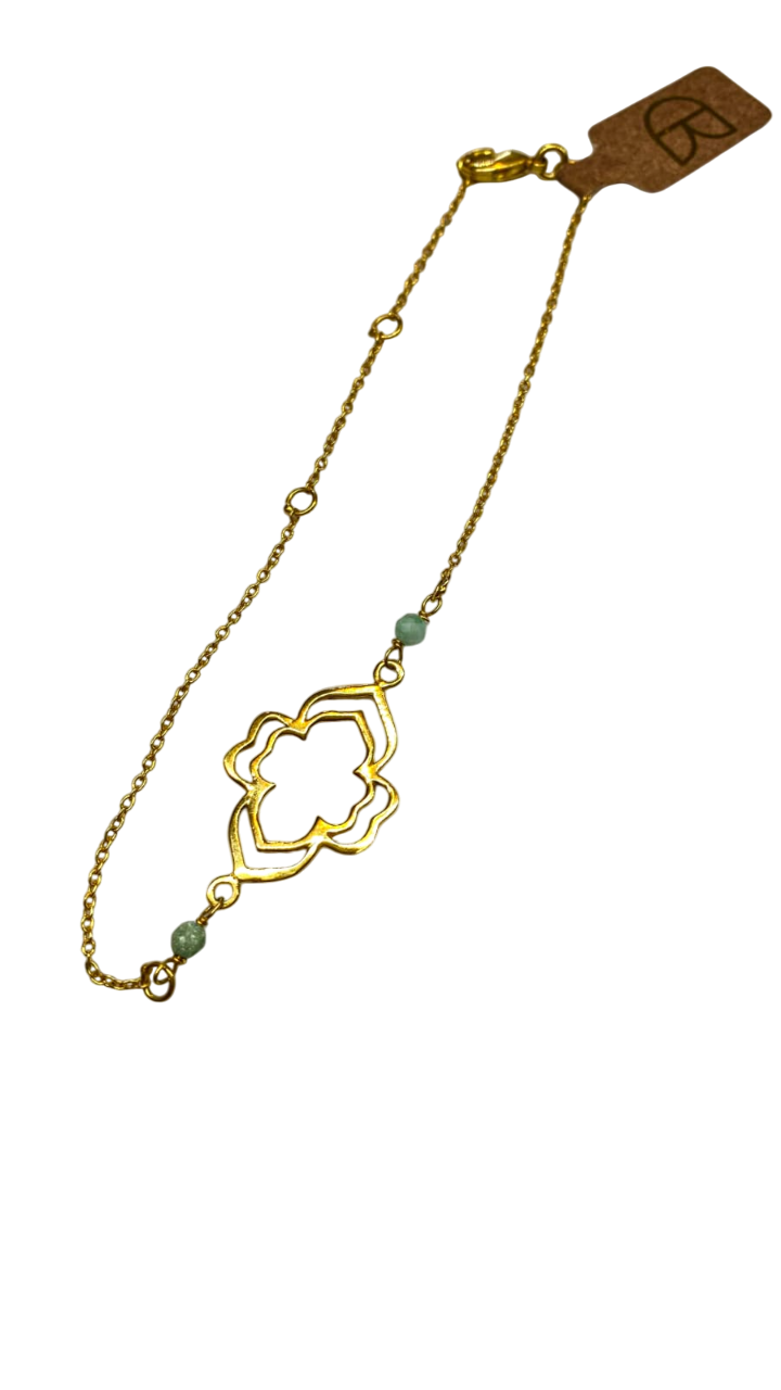 1 Micron Gold Patterned Bracelet