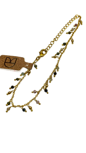 multistone and bead drop tourmaline bracelet