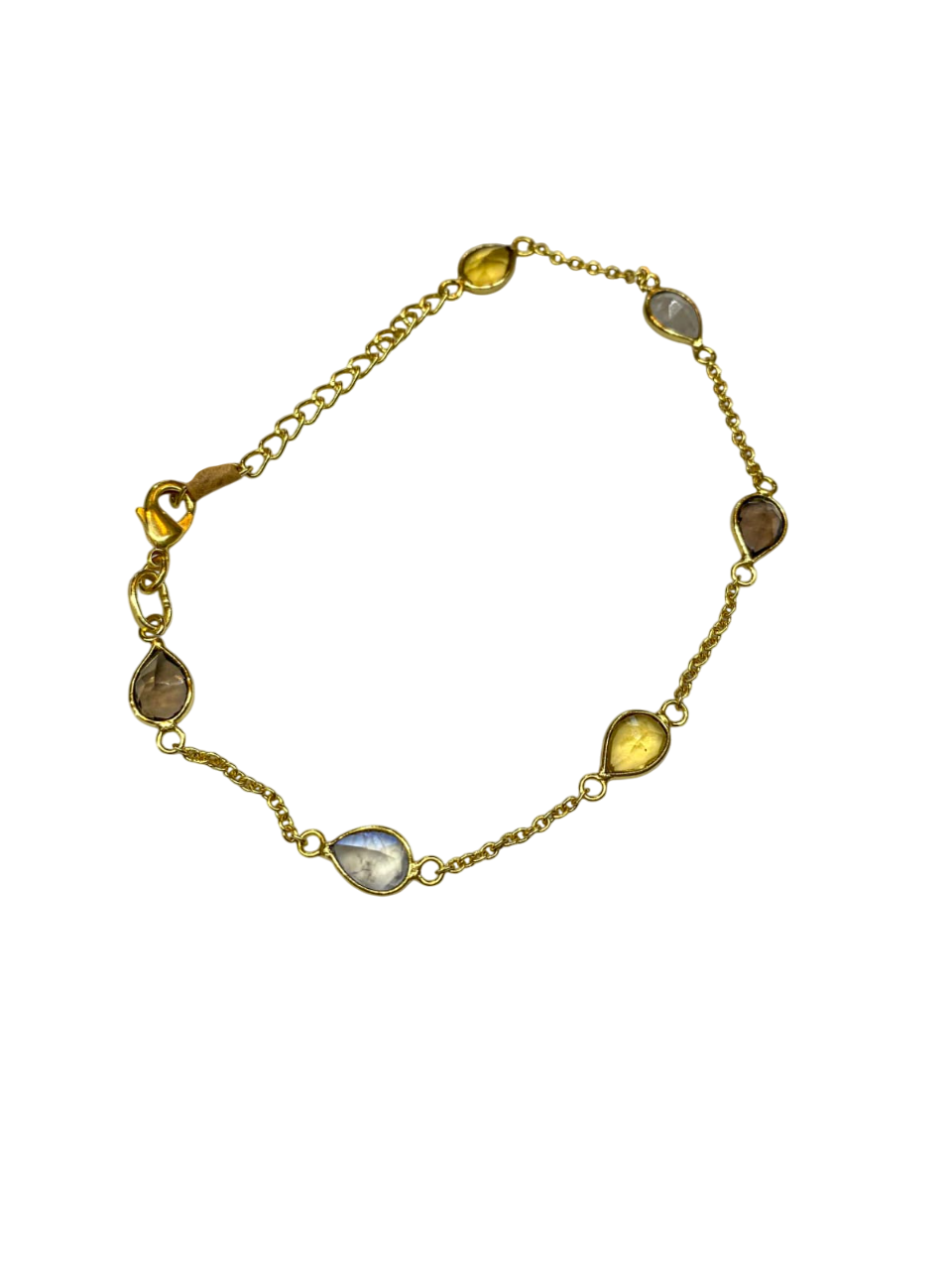 1 micron gold plated brass ring, cluster stones
