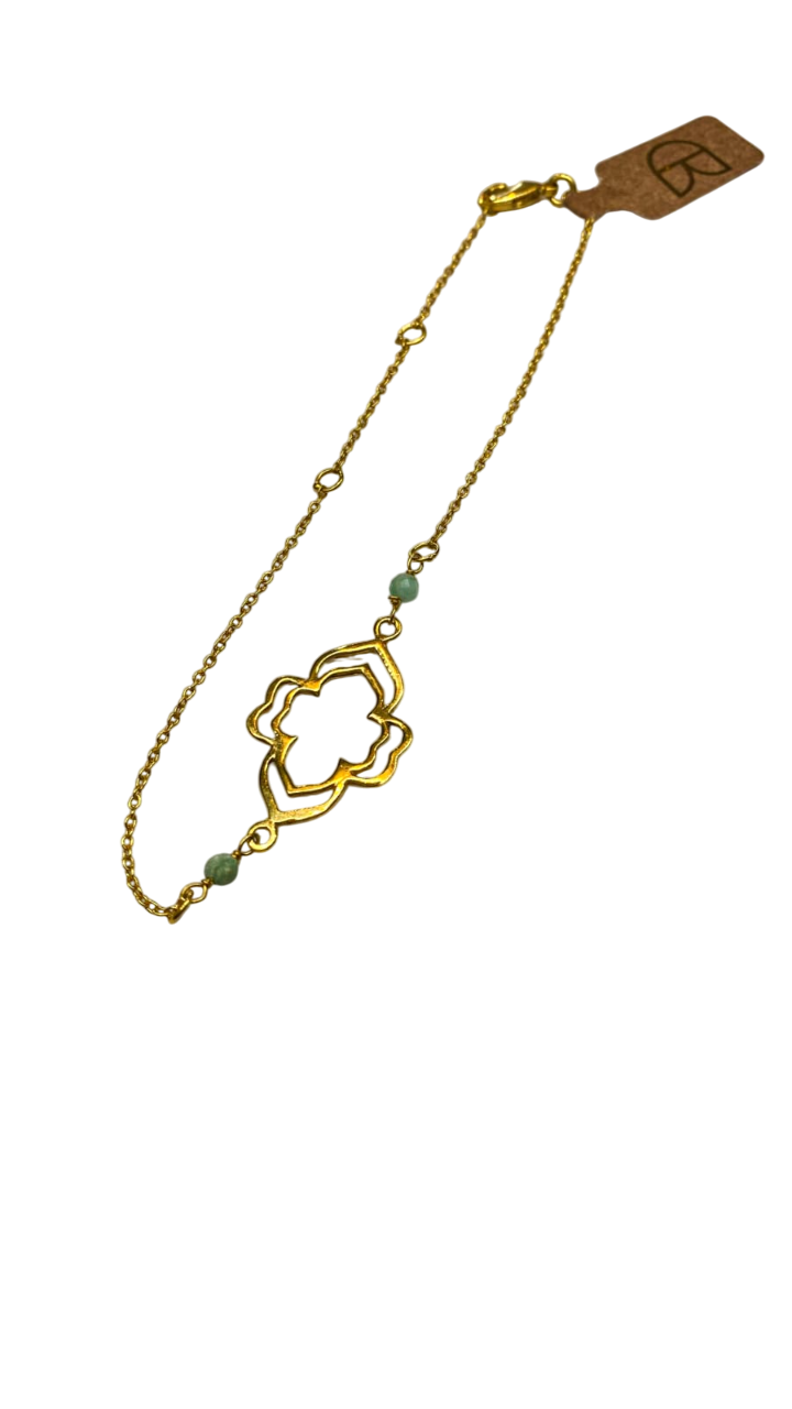 1 Micron Gold Patterned Bracelet