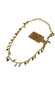 multistone and bead drop tourmaline bracelet