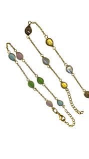 1 micron gold plated brass ring, cluster stones