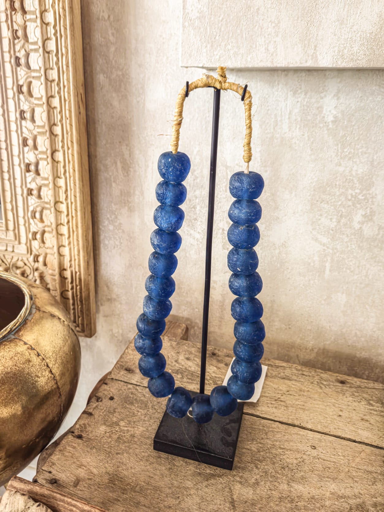 Glass bead necklace - L