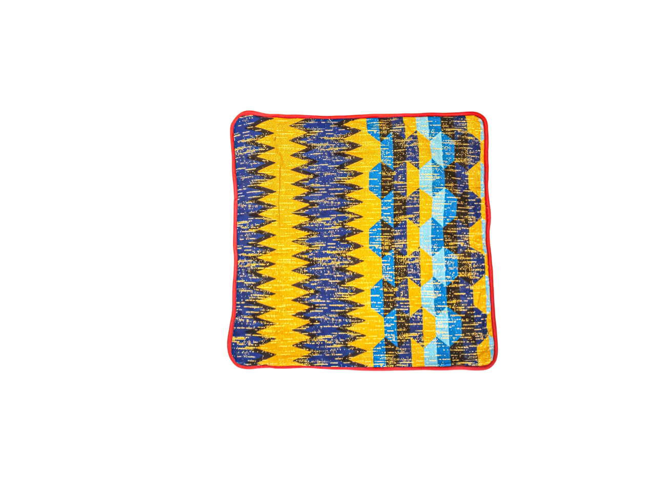 Capulana Cotton Pillowcase – 100% Cotton - Blue Red