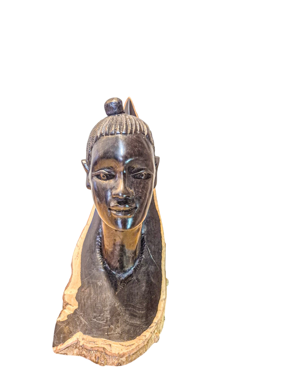 African Man Bust in Pau Preto