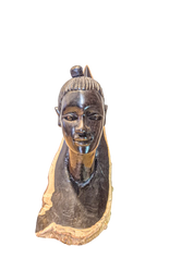 African Man Bust in Pau Preto