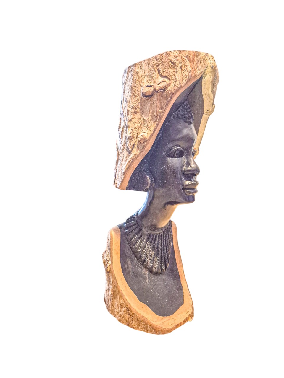 African Woman Bust in Pau Preto