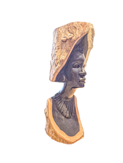 African Woman Bust in Pau Preto